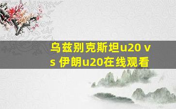 乌兹别克斯坦u20 vs 伊朗u20在线观看